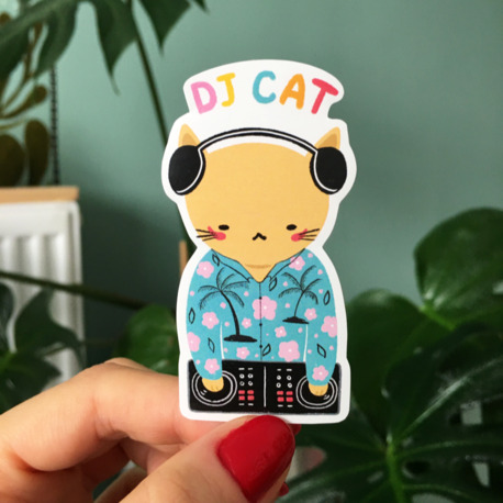 Dj Cat Sticker
