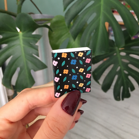 mini çiçekli defter