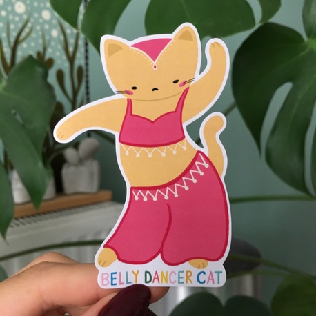 Belly Dancer Cat Sticker