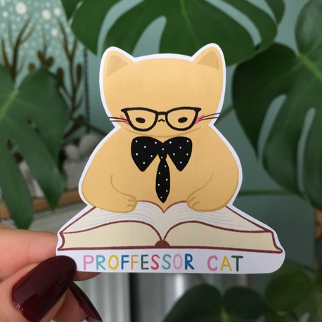 Proffessor Cat Sticker