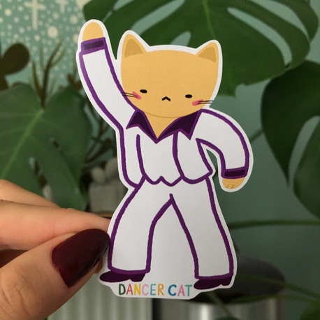 Dancer Cat Sticker