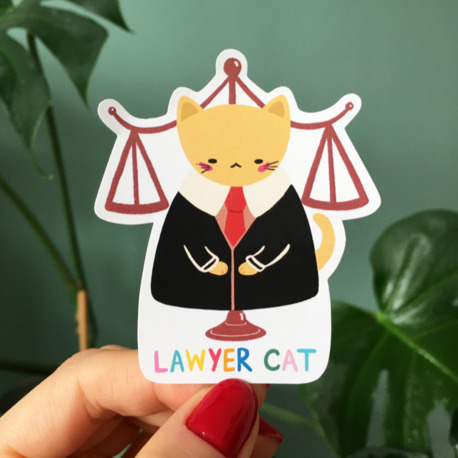 Lawyer Cat Sticker