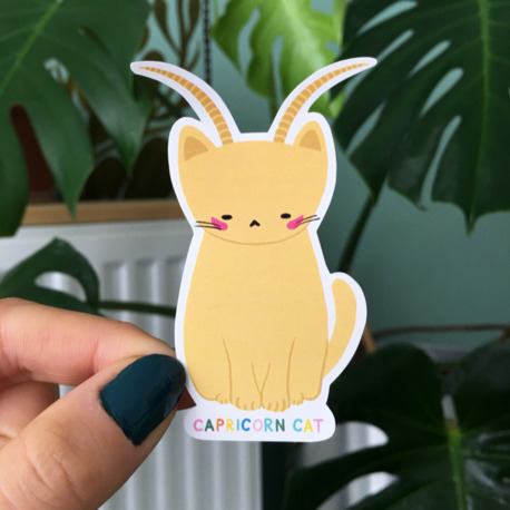 Oğlak Burcu Kedi Sticker