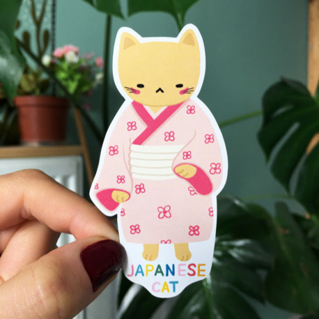 Japanese Cat Sticker