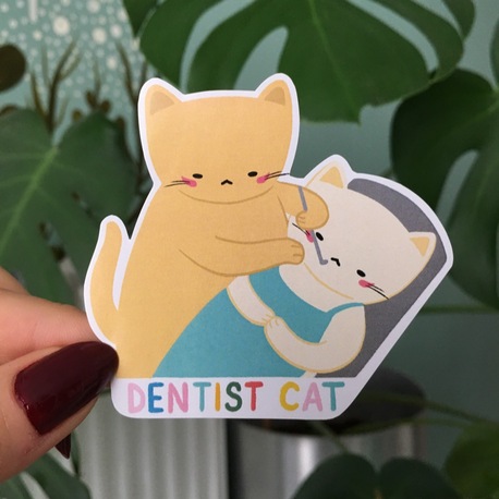 Dentist Cat Sticker