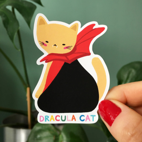 Dracula Cat Sticker