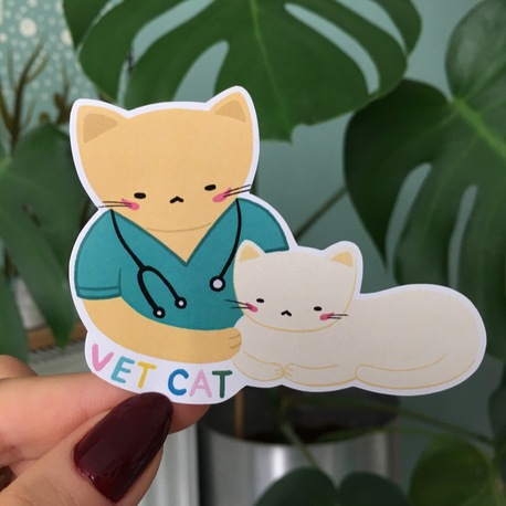 Vet Cat Sticker