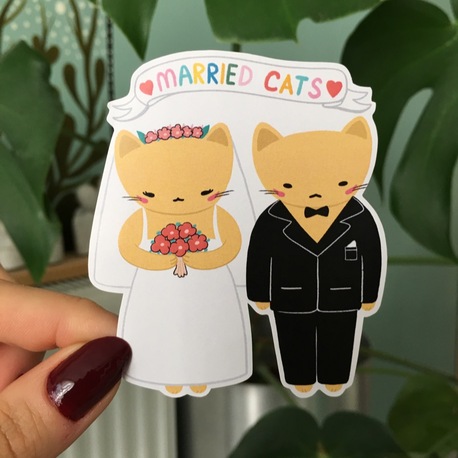 Married Cats Sticker