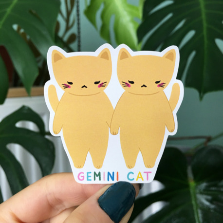 İkizler Burcu Kedi Sticker