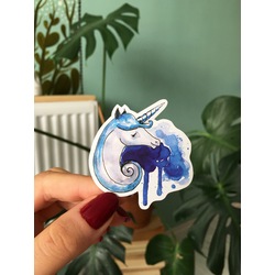 Blue Unicorn Sticker 