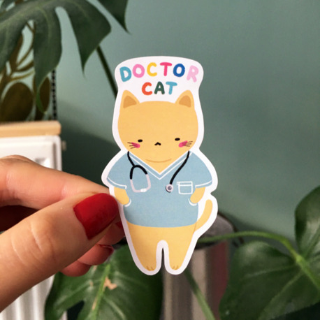 Doctor Cat Sticker