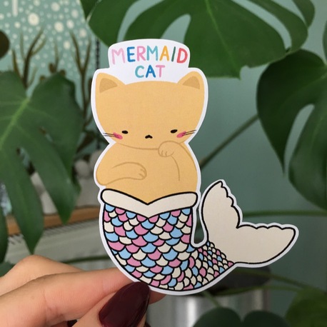 Mermaid Cat Sticker