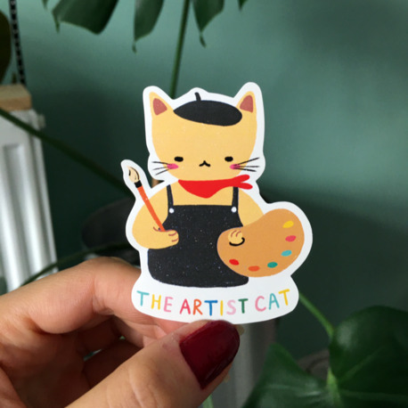The Artist Cat Sticker