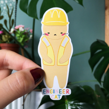 Engineer Cat Sticker