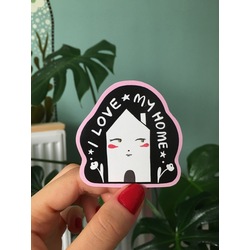 I Love My Home Sticker