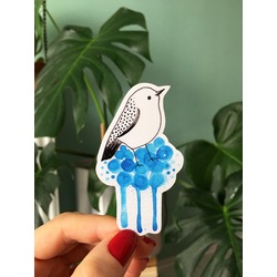 blue bird sticker