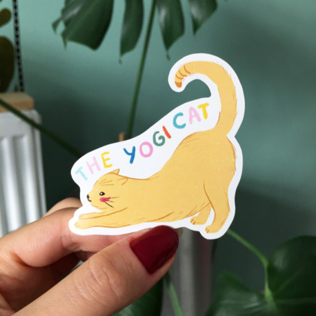 The Yogi Cat Sticker