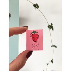 Strawberry Man with Hat XS Mini Defter