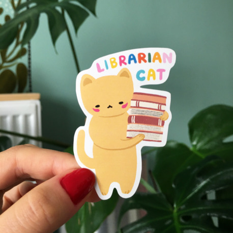 Librarian Cat Sticker