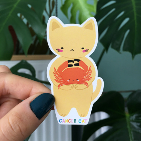 Yengeç Burcu Kedi Sticker