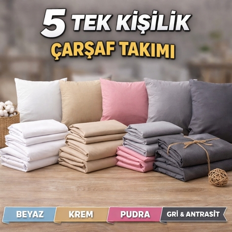( 5 TEK KİŞİLİK ) ÇARŞAF TAKIMI 