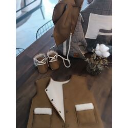suede vest set 