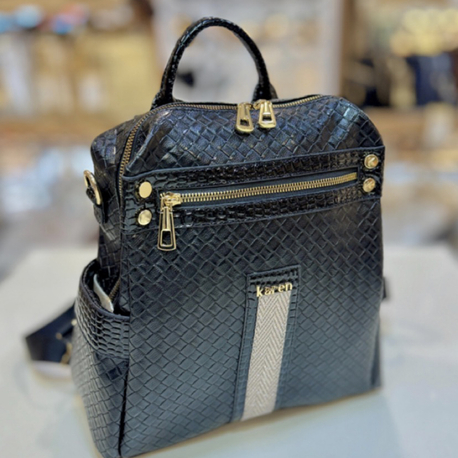 KAREN K-019 Siyah Bottega Boy 32 cm En 34 cm Sırt ve Kol Çanta