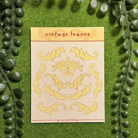 ''Vintage Leaves'' Sticker Sheet Set