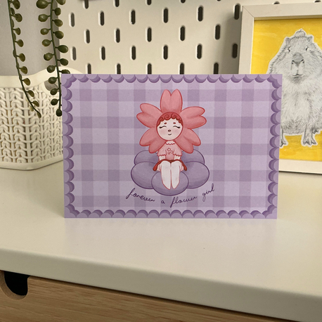 ''Flower Girl'' Postcard