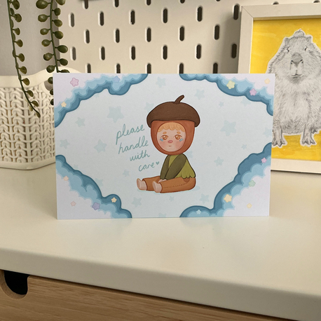 ''Handle with Care'' Postcard