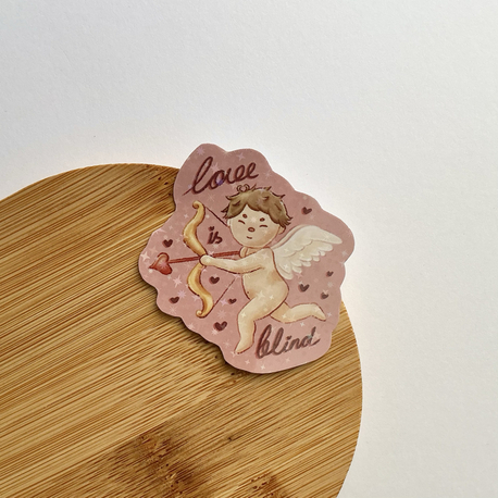 ''Love is Blind'' Holo Sticker