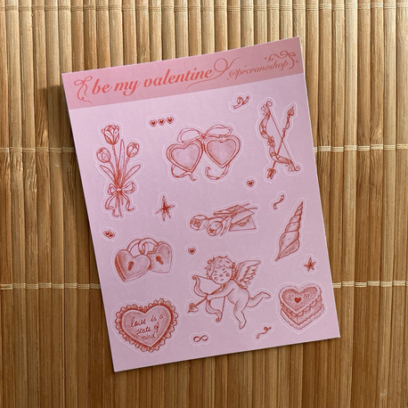 ''Be My Valentine'' Sticker Sheet
