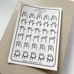 book reactions #3 şeffaf sticker