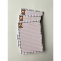 “cute bear” serisi çizgili notepad a5