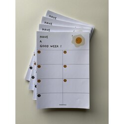 “egg to do” serisi weekly planner a5