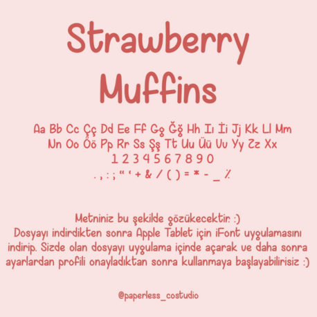 Strawberry Muffins Yazı Fontu