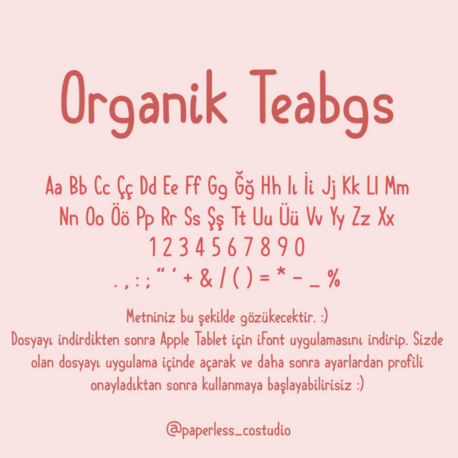 Organik Teabgs Yazı Fontu