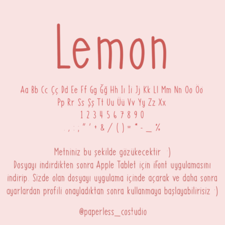 Lemon Yazı Fontu