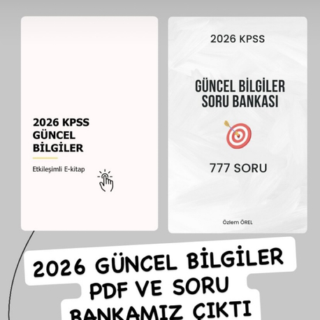 2026 Güncel bilgiler konu anlatım + soru bankası set