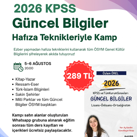 AĞUSTOS GÜNCEL BİLGİLER KODLAMALI KAMPI (5-6 AĞUSTOS)