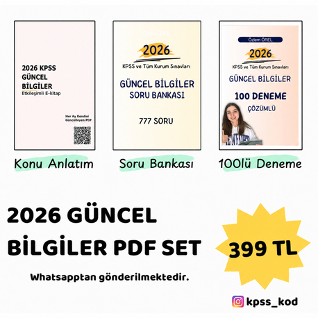 2026 Güncel Bilgiler Set
