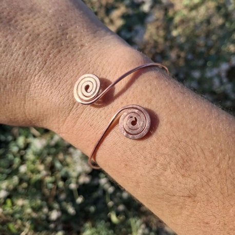 PH140 Bakır İkiz Spiral Bileklik