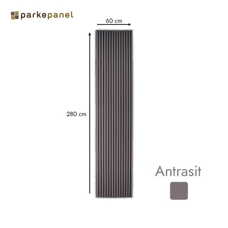 Akustik Duvar Paneli 60*280 Antrasit