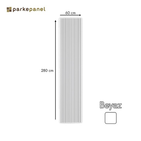 Akustik Duvar Paneli 60*280 Beyaz