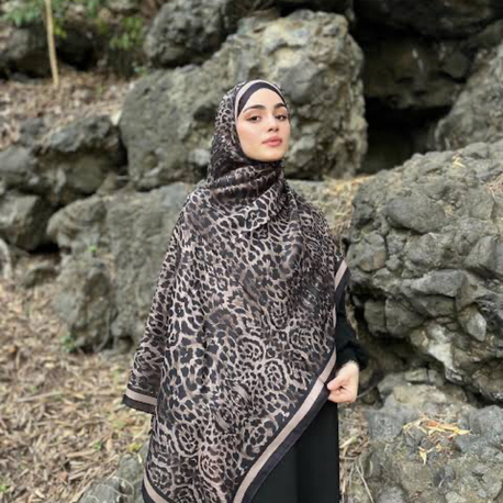 Leopar Soft Pamuk Şal