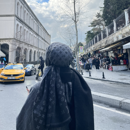 LV Siyah Gri Şal