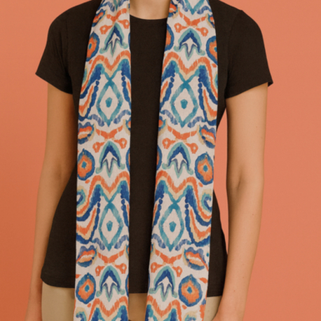 Orange Boho Fular