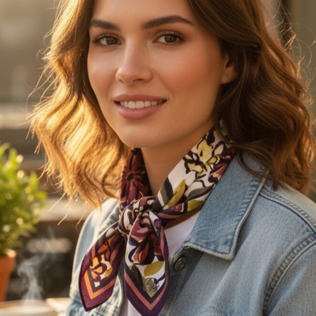 Çiçek Desen Fular