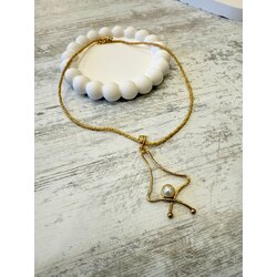 Su incisi asimetrik bakır uçlu kolye 