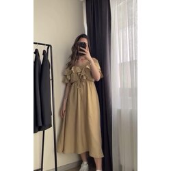 Camel renk elbise 